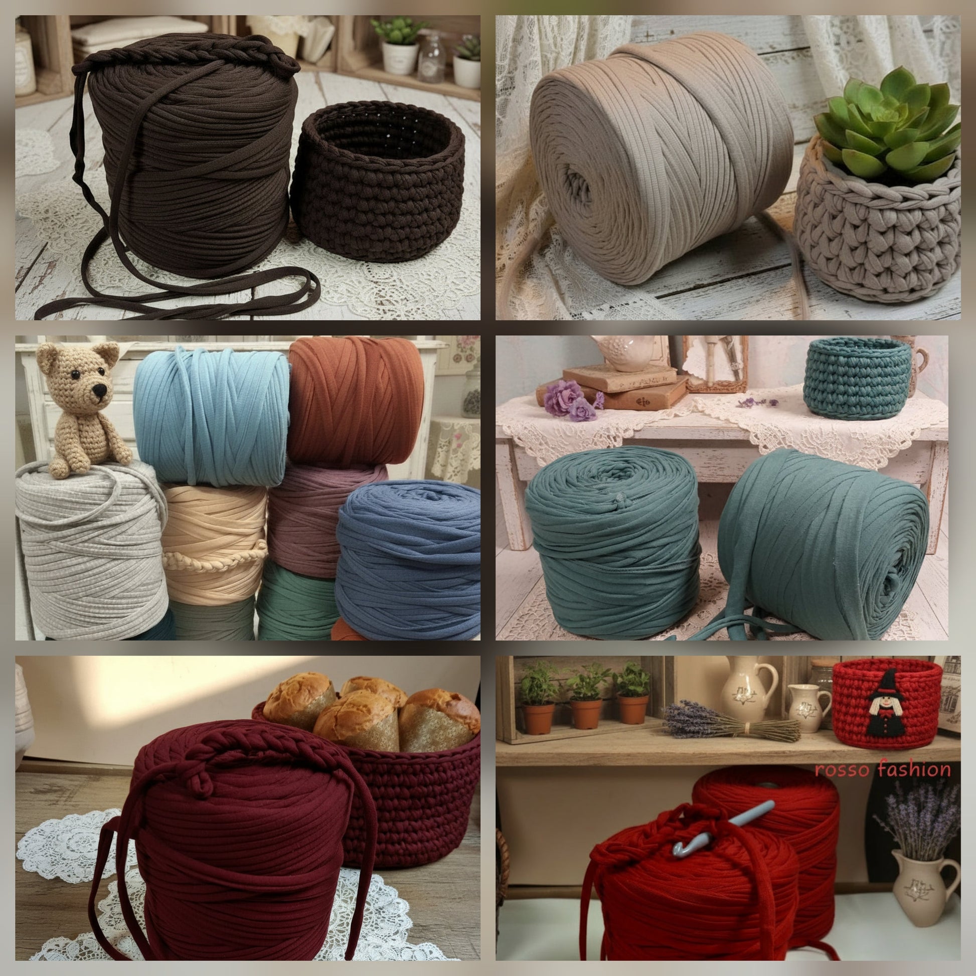 colori moda fashion abbigliamento arredamento cucirini tre stelle wiggly fettuccia cotone elastico con lycra per borse uncinetto cestini tappeti cuscini natale befana epifania amigurumi