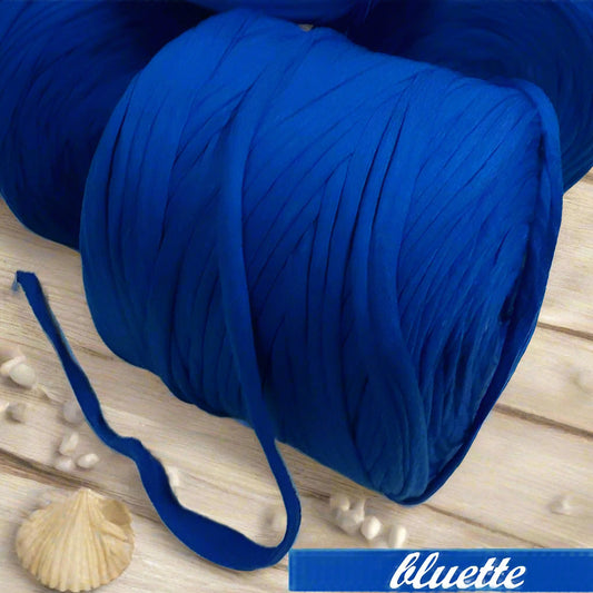 bluette eco cotone lycra fettuccia wiggly cucirini tre stelle per borse uncinetto cestini pochette clutch bags  zainetti amigurumi lavori crochet filato yarn garne t-shirt colorato moda fashion abbigliamento
