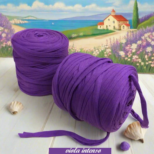 eco cotone lycra viola forte halloween intenso fettuccia wiggly cucirini tre stelle per borse uncinetto cestini pochette clutch bags sacche zainetti amigurumi lavori crochet filato yarn garne t-shirt colorato moda fashion abbigliamento 