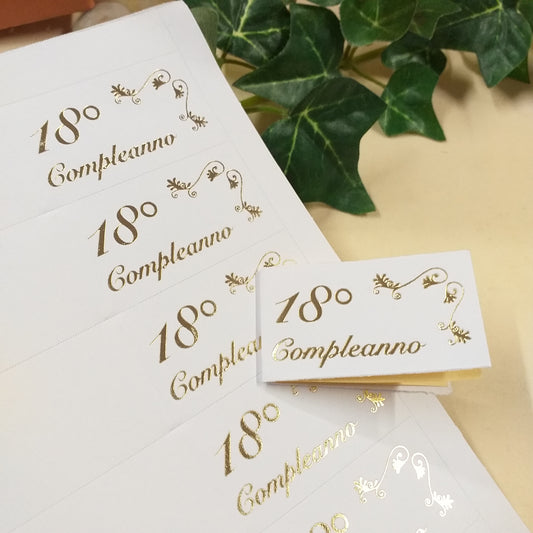 bigliettini da interno bomboniere per confezionare fai da te da scrivere a mano o stampare in casa con stampante 18 anni 18° compleanno cartoncini bianchi