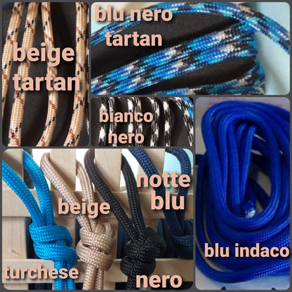 8 colori mix tartan tinta unita paracord cordino bracciali guinzaglio cani portachiavi intreccio corda