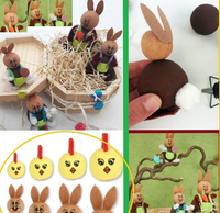 Regalini per Pasqua Kit idee materiali creativi lei lui famiglia bimbi confezione pulcini coniglietti creare fai da te
