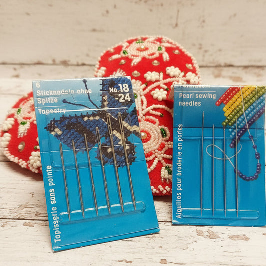 aghi infilaperle bigiotteria rigidi per ricamo perline cristalli, negozio accessori per lana cucito lavori a maglia e con uncinetto