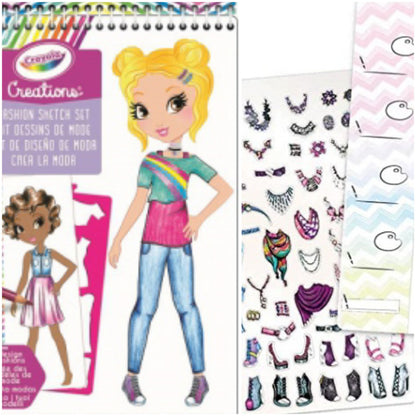 Album disegno bambini creativi crea la moda crayola Creations giochi attività da dipingere e colorare