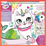 Sticker e numeri album disegno Creation crayola da colorare pitturare bambini giochi creativi tema unicorno