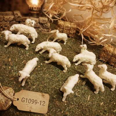 Animali statuine resina mini giardino casa bambole cane pecore Presepe