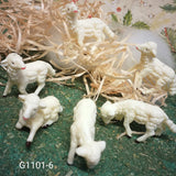 miniatura pecore piccole 4 cm statuine animali presepe accessori per pastori ambientazione statuette animaletti bonsai piante alberi natalizi
