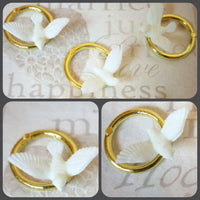 simboli plastica confezioni bomboniere fai da te matrimonio anniversario nozze d'oro d'argento anello colomba