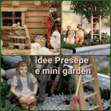 scenografie ambientazioni idee Arredi Presepe accessori miniature mini giardino scala carro legno