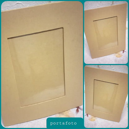 cornice portafoto da appoggio articoli per decoupage oggetti di cartone ecrù da decorare in hobbistica creativa