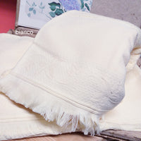 bianco set mani ospite asciugamani colorati di spugna cotone tela Aida da ricamare a punto croce per idee regalo bagno