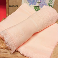 salmone set mani ospite asciugamani colorati di spugna cotone tela Aida da ricamare a punto croce per idee regalo bagno