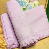 violetto set mani ospite asciugamani colorati di spugna cotone tela Aida da ricamare a punto croce per idee regalo bagno