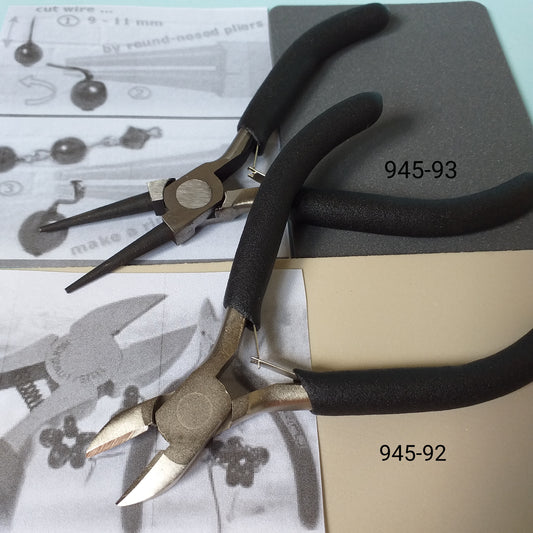 Pinze punte tonde e tronchesino strumenti per creazione gioielli attrezzi lavorazione perline bijoux bigiotteria creare fiori di perle bonsai alberelli
