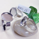 Basi per anelli fedina regolabile castone porta cabochon piastra piatta e bordo per incastonare pietre perline perle