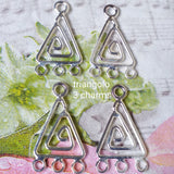 triangolo basi per bigiotteria orecchini bijoux ciondoli filigrane di metallo da 3 charms trinkets intramezzo bracciali pendente collane fai da te gioielli perline