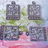 stella rettangolo 5 trinkets charms basi per bigiotteria orecchini bijoux ciondoli filigrane di metallo da intramezzo bracciali pendente collane fai da te gioielli perline