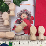 basi accessori fai da te set mani legno sagome forme stampi creare bambole pupazzi di stoffa gnomi di pezza feltro follettine angioletti, wooden craft shapes natalizie