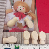 basi accessori fai da te set mani legno sagome forme stampi creare bambole Natale pupazzi di stoffa gnomi di pezza feltro follettine angioletti, wooden craft shapes