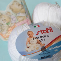 gomitoli bianco lana merino neonato bimbi baby soft per copertina uncinetto lavori maglia berretto cuffia scarpine corredino