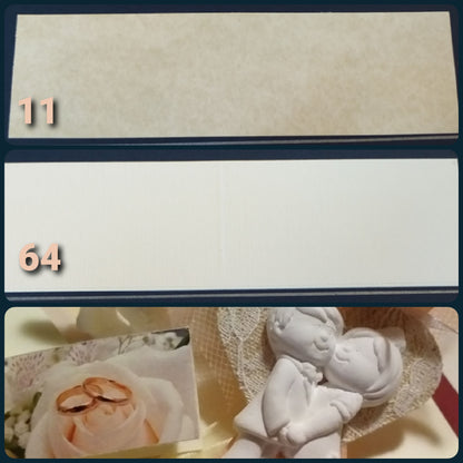 Bigliettini bianchi avorio senza scritte matrimonio per bomboniere confetti fai da te e stampati, idea cartoncino con segnaposto sposini gessetti