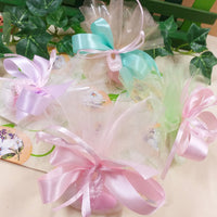 offerta 1 euro bomboniere nascita babyshower battesimo confezionate sacchettini con bavaglina baby colori pastello bianco rosa per bimba femminuccia