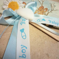 baby boy offerta bomboniere 1 euro segnalibro su stecco gelato gessetto cuore margherita per nascita bimbi maschietti babyshower battesimo primo compleanno
