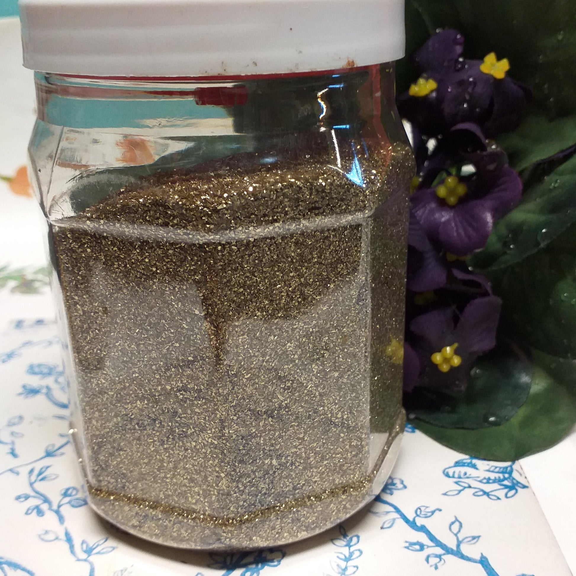 oro barattolo grande vendita a peso brillantini glitter porporina uso articoli decorativi per decoupage decorazioni natalizie pasquali