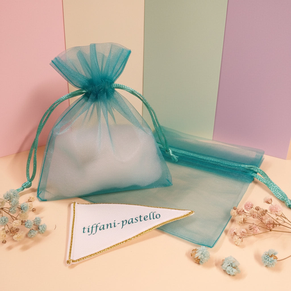 50 Sacchettini Organza Per Confetti - 7x9 Cm, Portaconfetti Con Coulisse, Per Matrimonio, Battesimo, Comunione, Compleanno