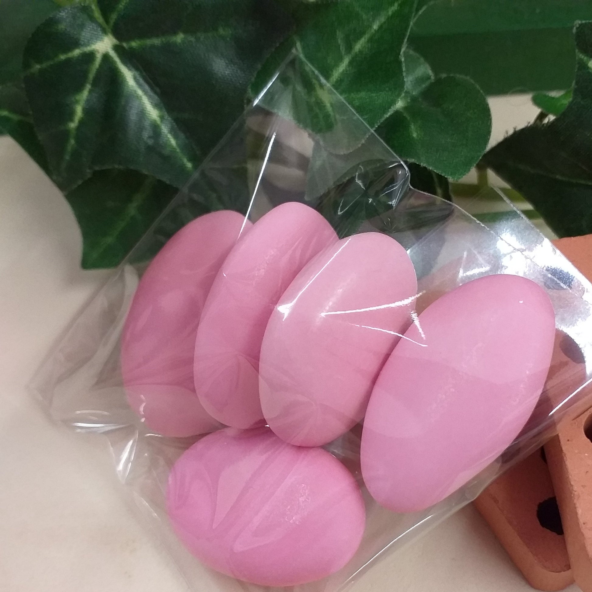 confetti rosa bimba nascita Battesimo per bustine trasparenti di plastica morbida confezionate gusto mandorla cioccolato per bomboniere fai da te con sacchetti portaconfetti economici