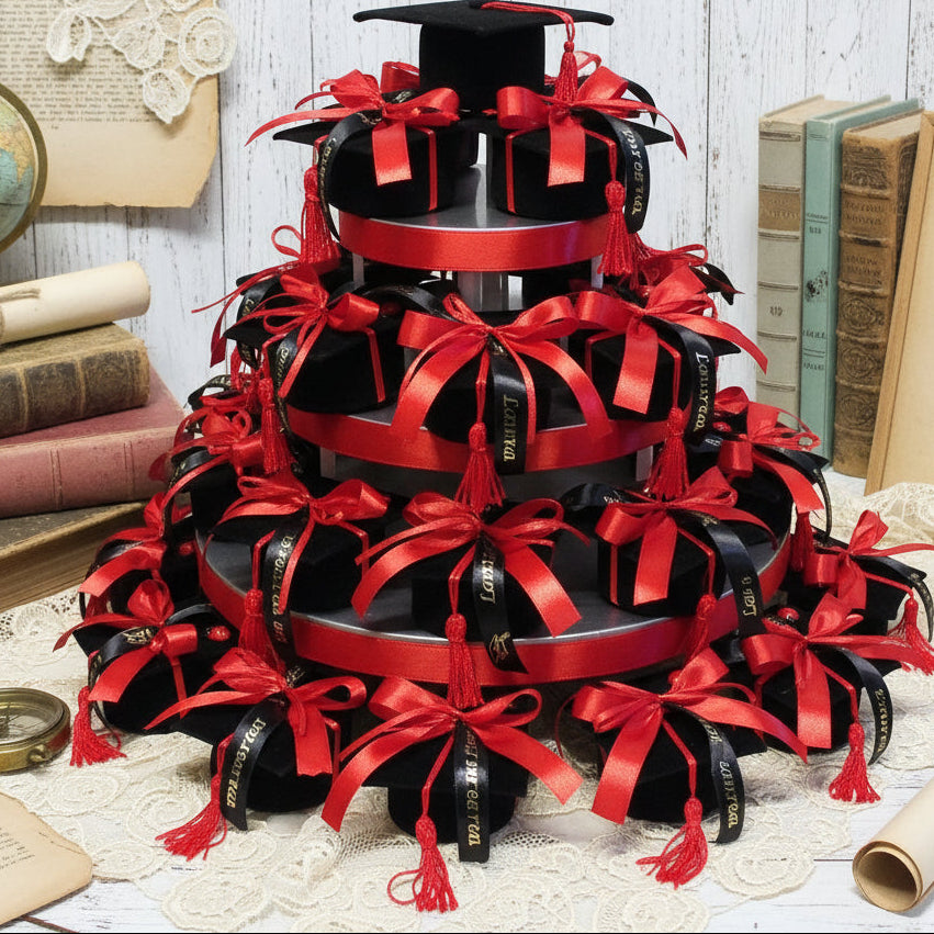 30 Pezzi Scatola di Caramelle di Laurea, Scatole per Bomboniere per Laurea, Confezione Regalo Design Cappello di Laurea per Confezioni Regalo di Laurea, Scatola di Caramelle Cerimonia di Laurea
