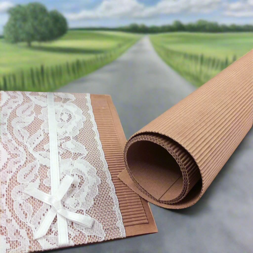 vetrina cartoncino ondulato onda avana beige naturale cartone 1 mm per lavoretti creativi bambini rivestire scrapbooking biglietti inviti partecipazioni confezioni regalo packaging vetrinistica