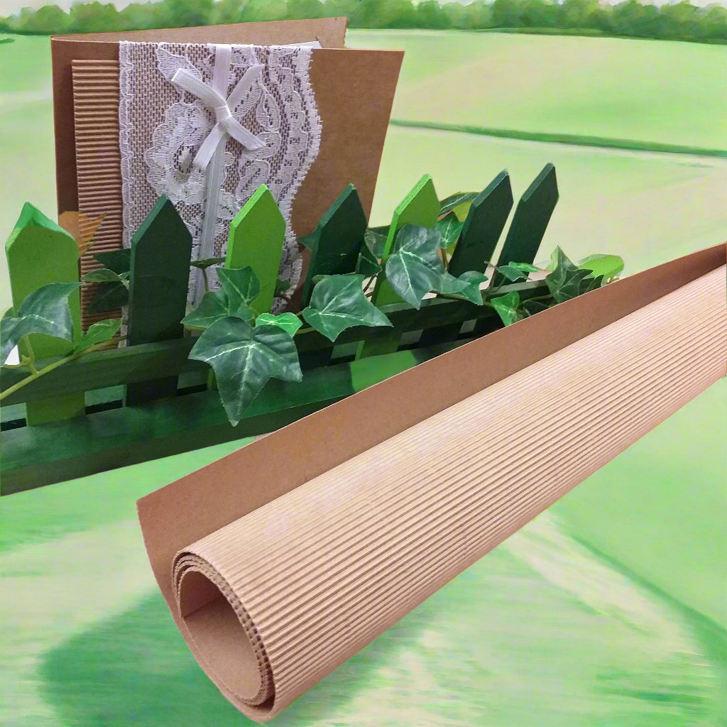 negozio di vendita online vetrina cartoncino ondulato onda avana beige naturale cartone 1 mm per lavoretti creativi bambini rivestire scrapbooking biglietti inviti partecipazioni confezioni regalo packaging vetrinistica