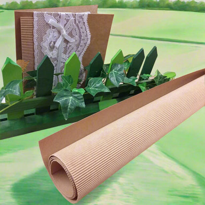 negozio di vendita online vetrina cartoncino ondulato onda avana beige naturale cartone 1 mm per lavoretti creativi bambini rivestire scrapbooking biglietti inviti partecipazioni confezioni regalo packaging vetrinistica