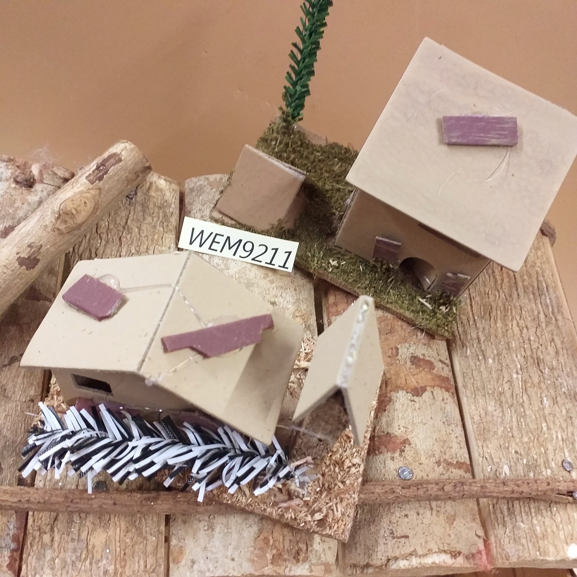 case rustiche casolare agricolo presepe fai da te stile napoletano ambienti per scenari base legno cartone tetto finestrelle porte per lucine