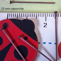 25 mm chiodi spilli perni aghi con capocchia a T metallo rame minuterie per orecchini fai da te gioielli perline bigiotteria