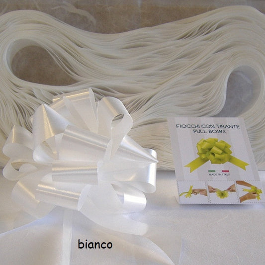 coccarde bianche matrimonio fai da te fiocchi auto sposi invitati con tirante addobbi allestimento confettata ad uso packaging vetrinistica comunione battesimo compleanno anniversario