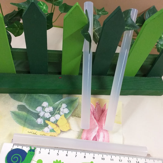 candelette bastoncini termofusibili stick di termocolla a caldo multiuso per hobby creativi bricolage legno cartone stoffa feltro pannolenci