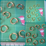 colore oro componenti di metallo per creazione gioielli bigiotteria orecchini portachiavi collane bracciali anellini apribili non saldati