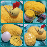 come creare pulcini pasquali uncinetto crochet amigurumi lana economica colors stafil testine di faccine dipinte disegnate uovo polistirolo