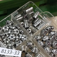 organizer rondelle distanziatori resina ad effetto metallo componenti perle grandi perline piccole per bigiotteria collane bracciali di cordoncino