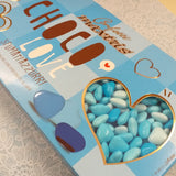 Cuoricini azzurri confetti sfumati Bianchi celesti Blu chiaro forma cuore cioccolato maxtris per confettata bomboniere fai da te confezionamento segnaposto