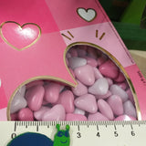 confetti cuoricini maxtris sfumati rosa per confettata cioccolato al latte battesimo nascita bimba babyshower 