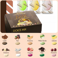 Confetti confezionati vassoio Maxtris dolce mix frutta 10 gusti incartati singolarmente colorati cioccolato mandorla