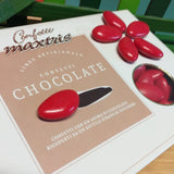 Maxtris linea artigianale confetti italiani cioccolato fondente chocolate rossi laurea per bomboniere fai da te e confettata