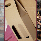 Cartoncino ondulato avana naturale scatole cartai bassanesi portabottiglie con finestra per confezioni regalo vino enogastronomia