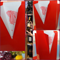 Scatole rosse per confezioni regalo bottiglie vino enogastronomia con Stampa fiocco coccarda
