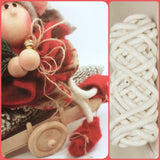 creare bambole natale gnomo bamboline stoffa pezza pigotte con corda cordone di lana feltro bianca