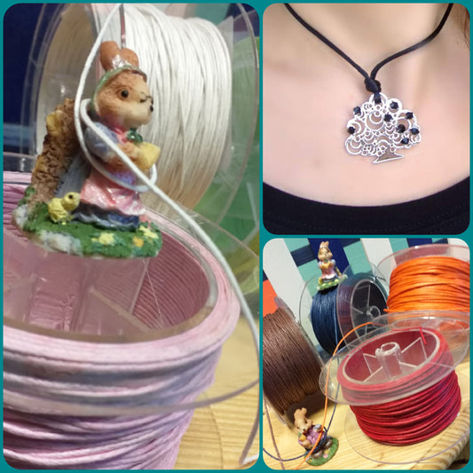 nuovi colori cordoncini cerati cordini 1 mm filati di corda in cotone uso per bigiotteria collane gioielleria bijoux gioielli uncinetto borse artigianali creazioni con ciondolo
