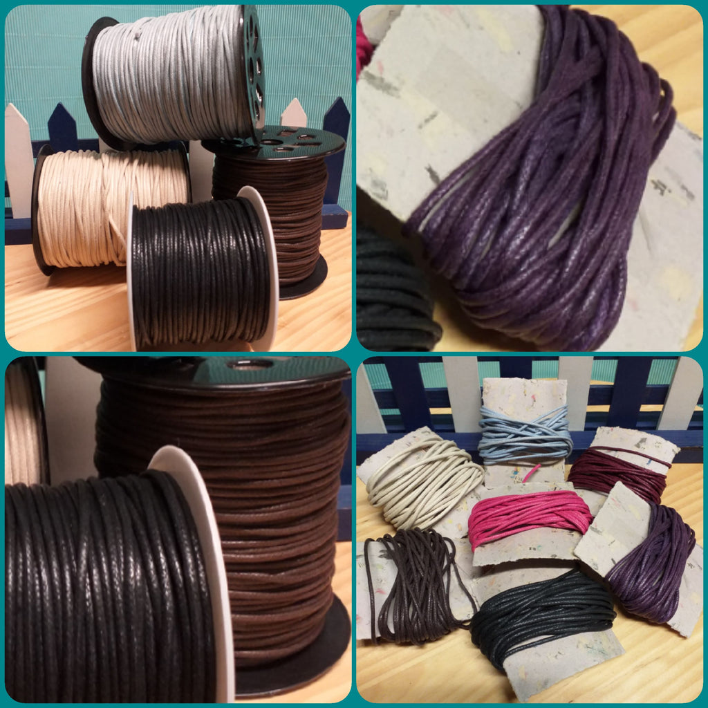 10M 1/1.5/2mm Corda In Pelle Cerata Per Perline - Foto 7